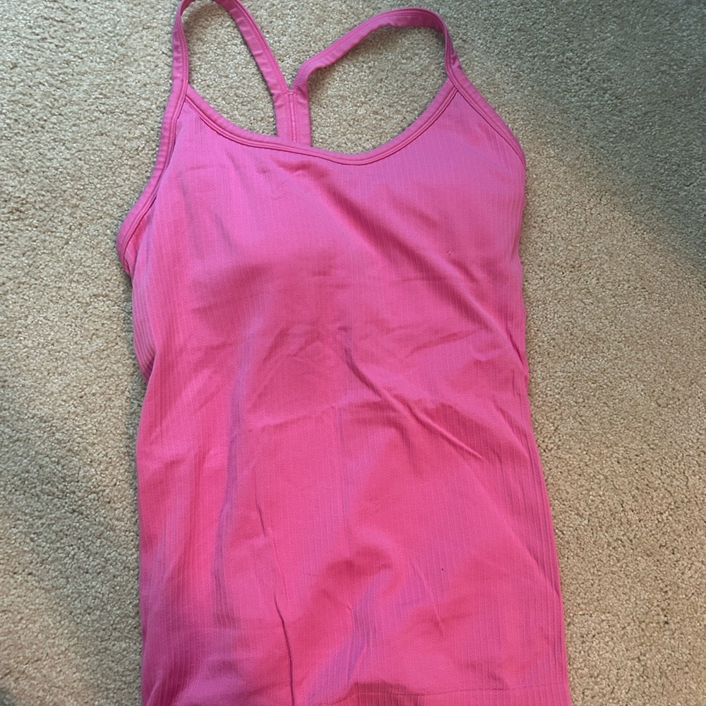 Crzy yoga brand cute pink tank top